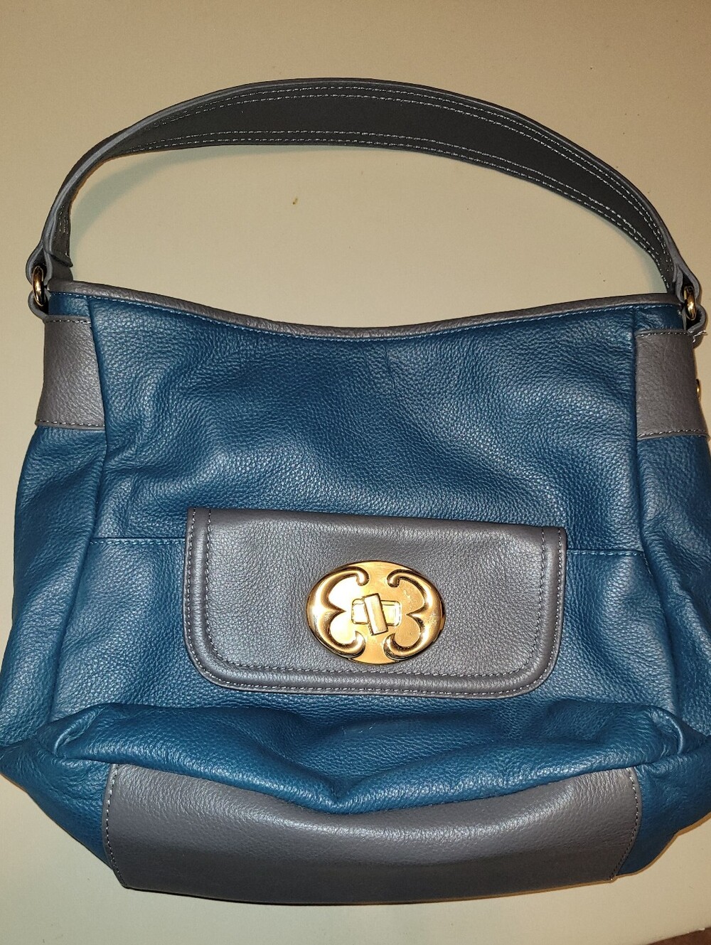 Emma Fox - Blue and Gray Women's Shoulder Bag.